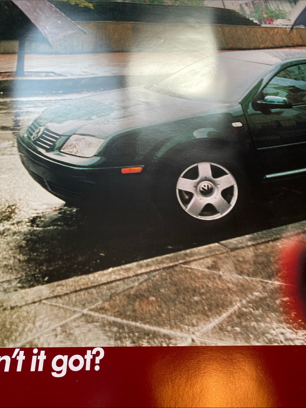 Vintage promotional poster Volkswagen Jetta